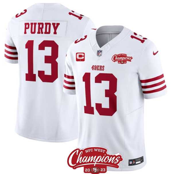 Men & Women & Youth San Francisco 49ers #13 Brock Purdy White 2023 F.U.S.E. With 1-star C Ptach And NFC West Champions Patch Stitched Jersey,We sell and wholesale Men & Women & Youth San Francisco 49ers #13 Brock Purdy White 2023 F.U.S.E. With 1-star C Ptach And NFC West Champions Patch Stitched Jersey on line form chian!